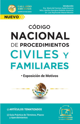 CÓDIGO NACIONAL DE PROCEDIMIENTOS CIVILES Y FAMILIARES 2024